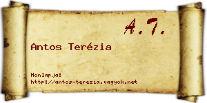Antos Terézia névjegykártya