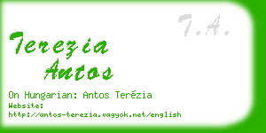 terezia antos business card